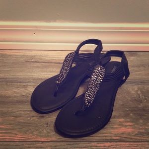 Shoe Dazzle rhinestone sandals